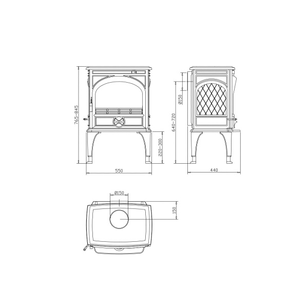 Dovre 425M Multifuel Kolen- Houtkachel-line_image dovre-425m-multifuel-kolen-houtkachel-line_image