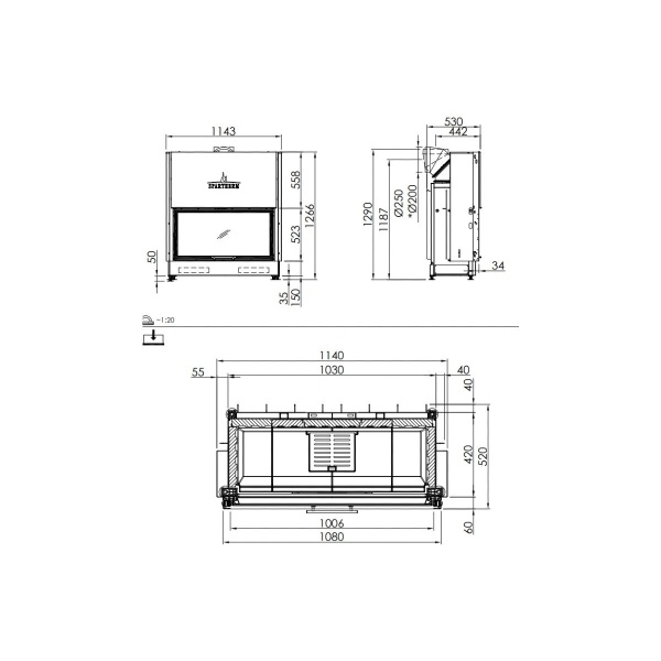 Spartherm Linear Front 100x51 (vaste greep)-line_image spartherm-linear-front-100x51-vaste-greep-line_image