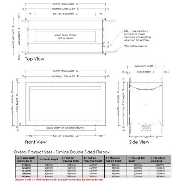 Icon Fires Double Sided Slimline Firebox 1350 met Slimline 1100 Brander-line_image icon-fires-double-sided-slimline-firebox-1350-met-slimline-1100-brander-line_image