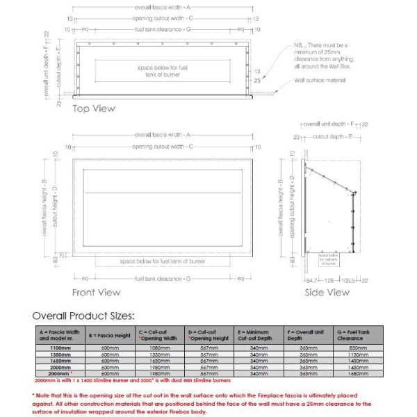 Icon Fires Slimline Firebox 2000 met Slimline 1400 Brander-line_image icon-fires-slimline-firebox-2000-met-slimline-1400-brander-line_image