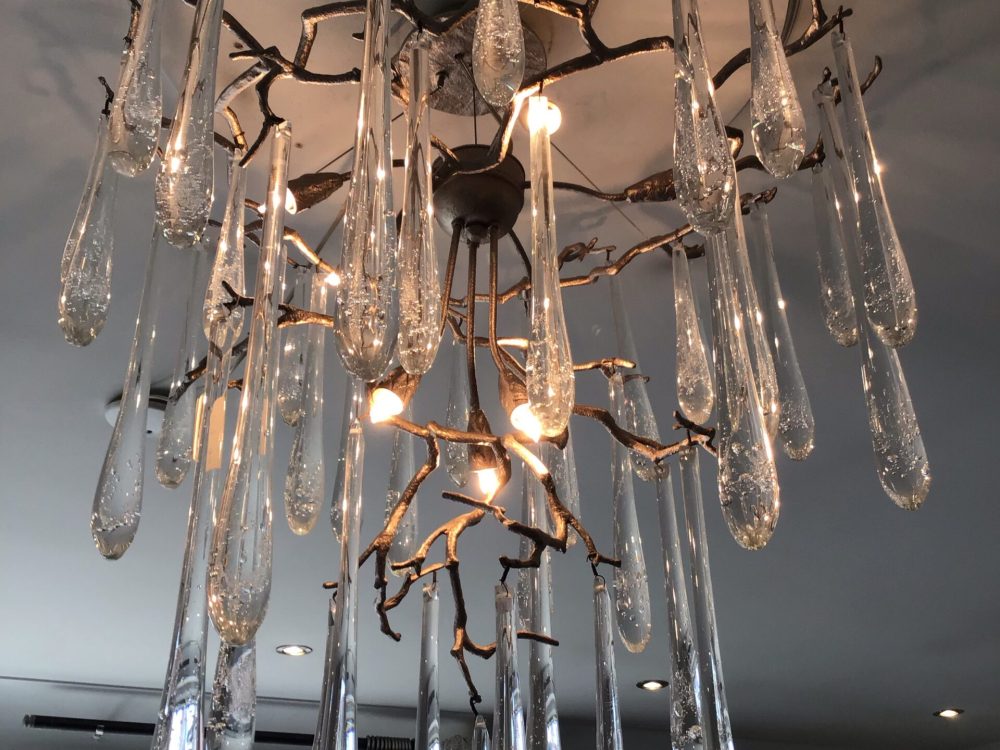 Hanglamp takken met glaspegels