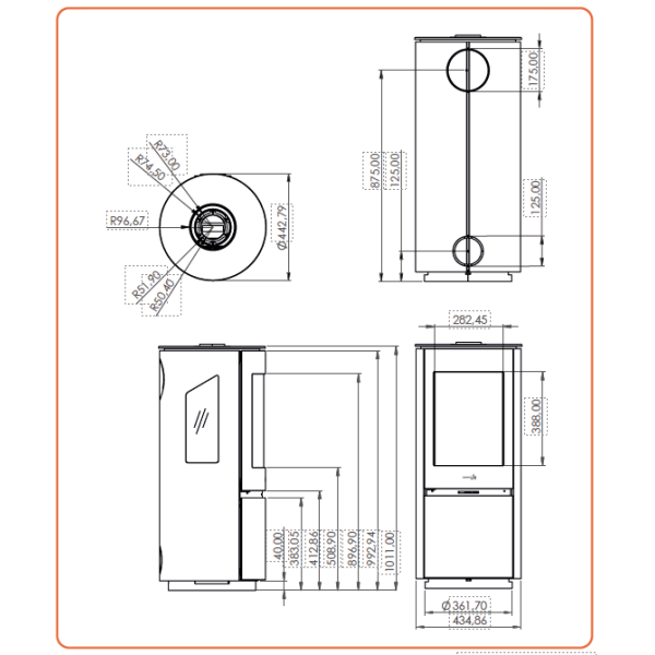 Element4 Ovation SW gaskachel-line_image element4-ovation-sw-gaskachel-line_image
