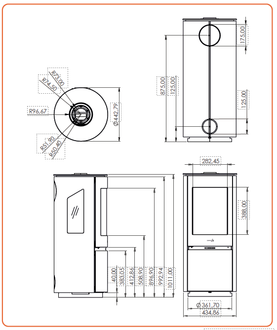 Element4 Ovation SW gaskachel-line_image element4-ovation-sw-gaskachel-line_image